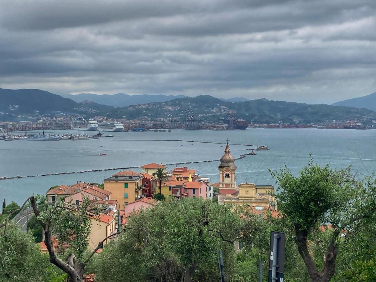 La Casa Rossa Arcola Con Vista Villa Bagian luar foto