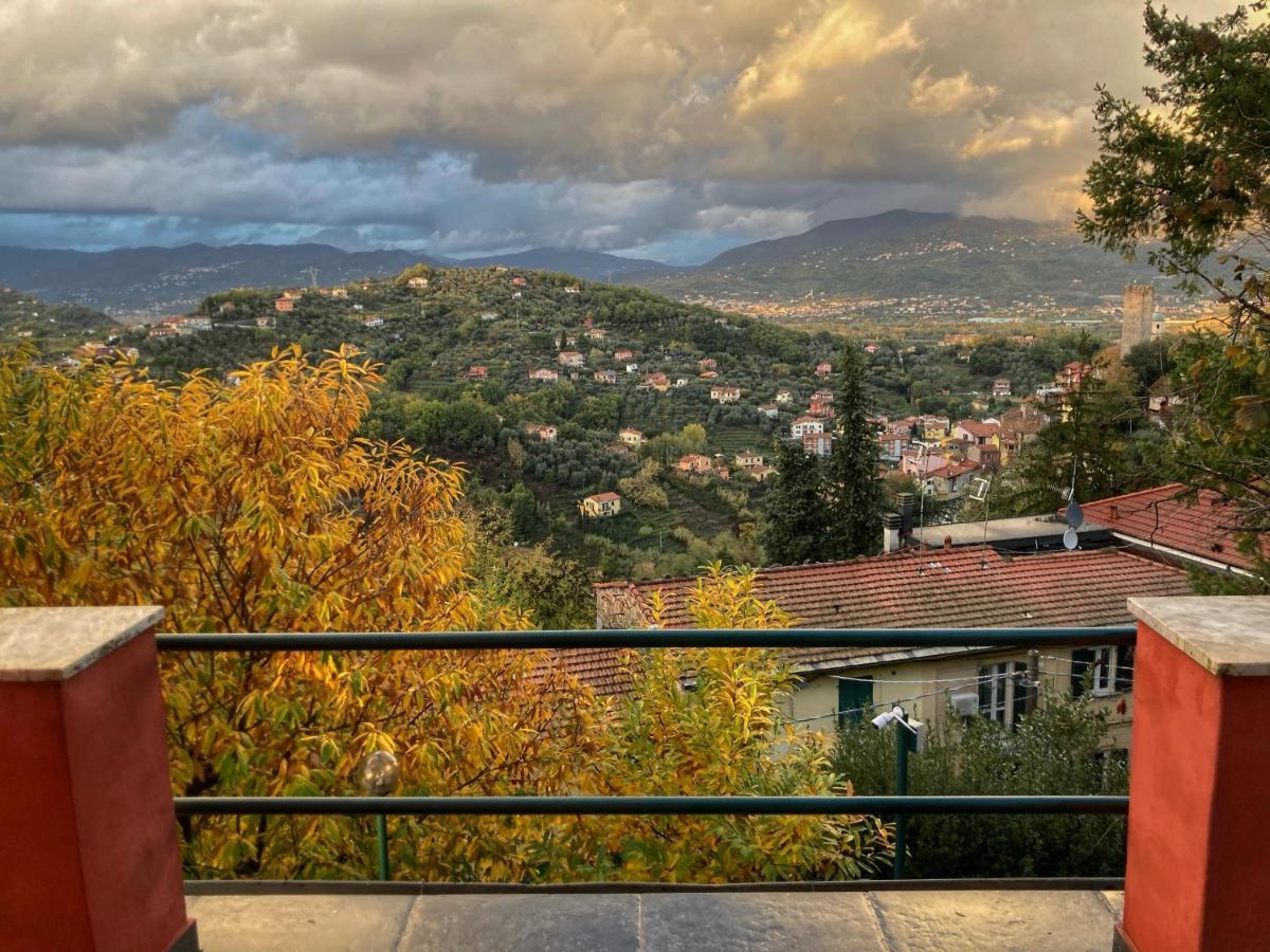 La Casa Rossa Arcola Con Vista Villa Bagian luar foto