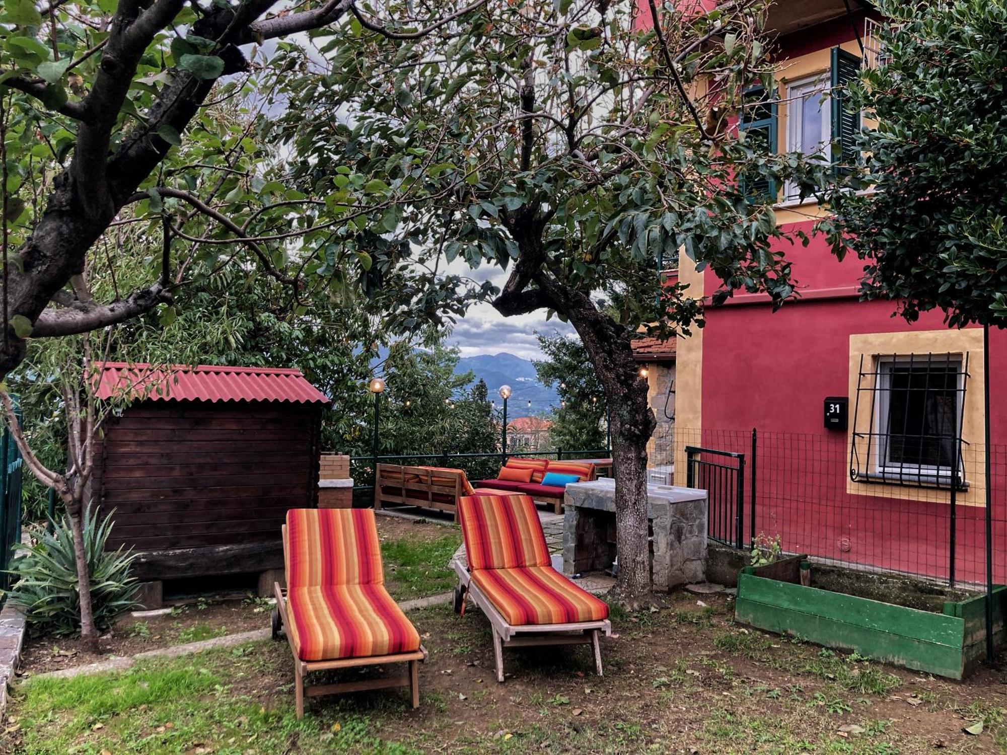La Casa Rossa Arcola Con Vista Villa Bagian luar foto